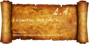Leimeter Adrián névjegykártya
