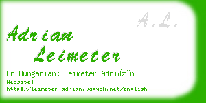 adrian leimeter business card